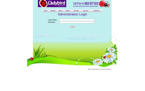 Fresh Insurance Login Page - Ladybird Insurance
