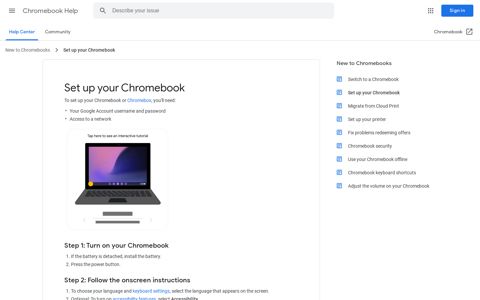 Set up your Chromebook - Chromebook Help - Google Support