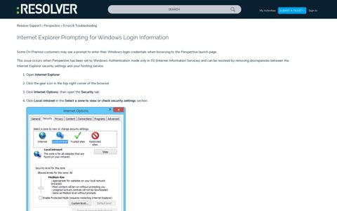 Internet Explorer Prompting for Windows Login Information ...