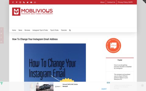 How To Change Your Instagram Email Address - Moblivious