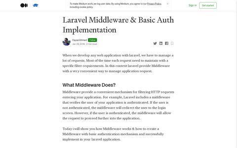 Laravel Middleware & Basic Auth Implementation | by Faysal ...