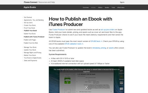 Publish Ebooks with iTunes Producer - Apple Books Partner ...