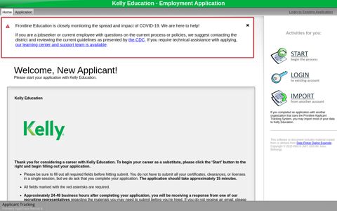 Kelly Education - Employment Application