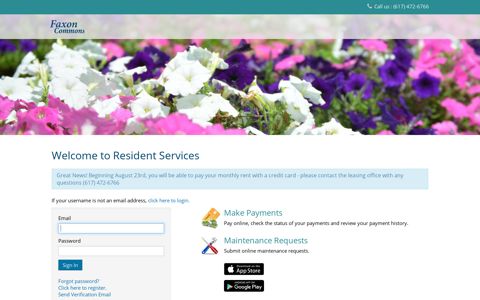 Login to Faxon Commons Resident Services | Faxon Commons