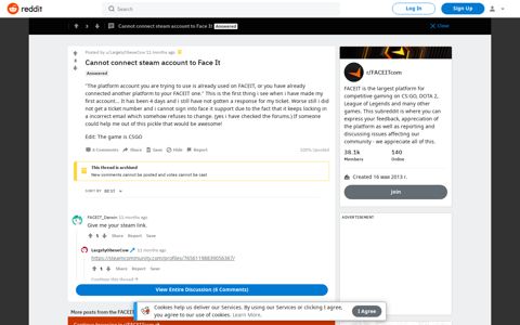 Cannot connect steam account to Face It : FACEITcom - Reddit