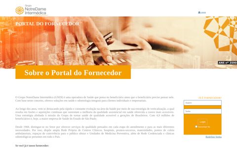GNDI – Portal Fornecedores – Sertras Gestão de Fornecedores