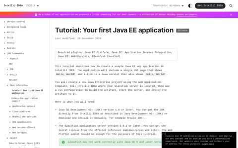 Tutorial: Your first Java EE application—IntelliJ IDEA - JetBrains