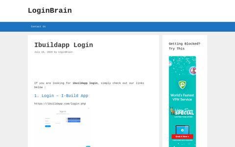 Ibuildapp - Login - I-Build App - LoginBrain
