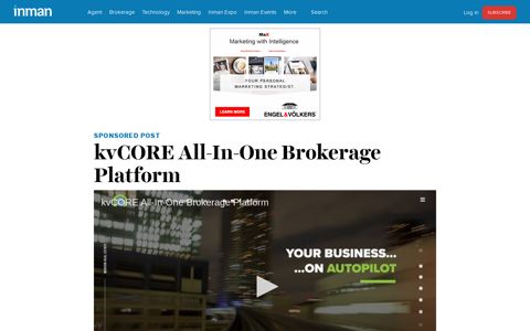 kvCORE All-In-One Brokerage Platform - Inman