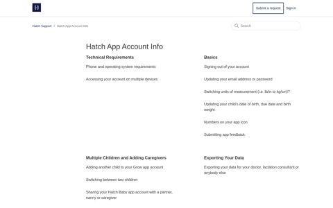 Hatch App Account Info – Hatch Support
