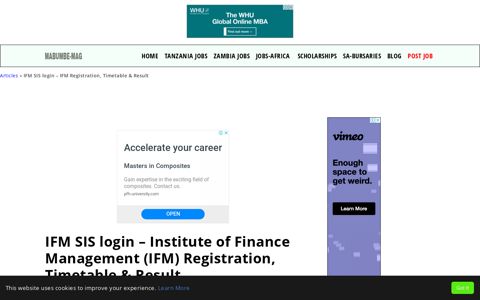 IFM SIS login - IFM Registration, Timetable & Result 2020 ...