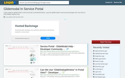 Glidemodal In Service Portal - Loginii.com