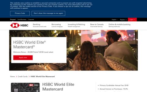 HSBC World Elite Mastercard | Credit Cards | HSBC Canada