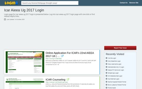 Icar Aieea Ug 2017 Login - Loginii.com