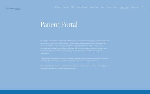 Patient Portal — Neurological Associates of Long Island, P.C.