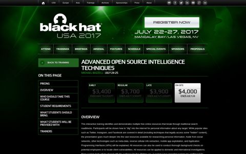 Black Hat USA 2017 | Advanced Open Source Intelligence ...