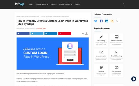 How to Create a Custom Login Page in WordPress (Step by ...