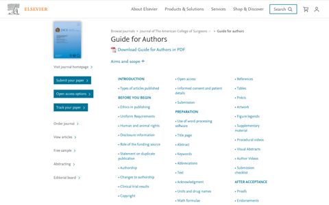 Guide for authors - Journal of The American College of ...