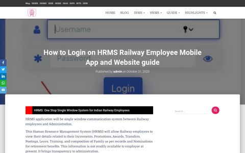 How to Login on HRMS Railway Employee Mobile App and ...