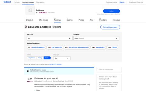 Working at EpiSource: Employee Reviews | Indeed.com