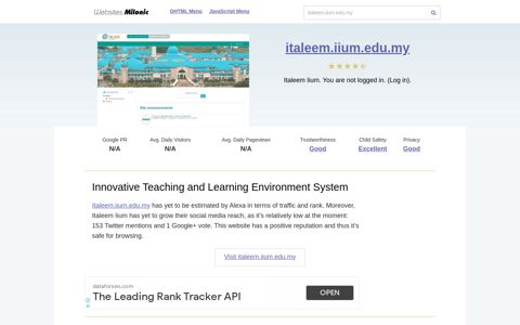 Italeem.iium.edu.my website. Innovative Teaching and ...