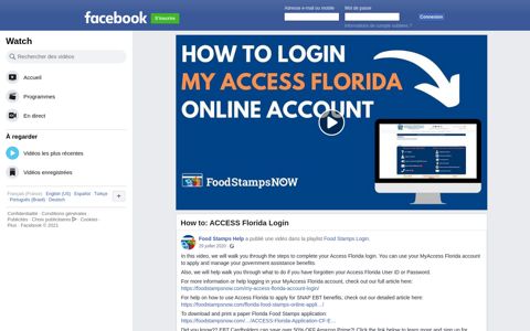Food Stamps Help - How to: ACCESS Florida Login | Facebook