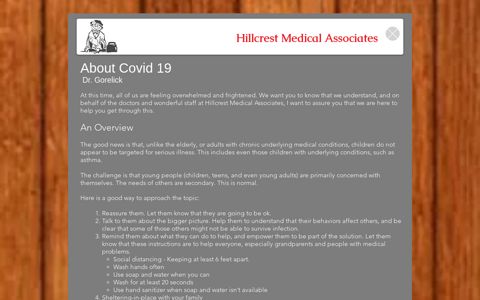 Patient Portal - Hillcrest Medical Associates