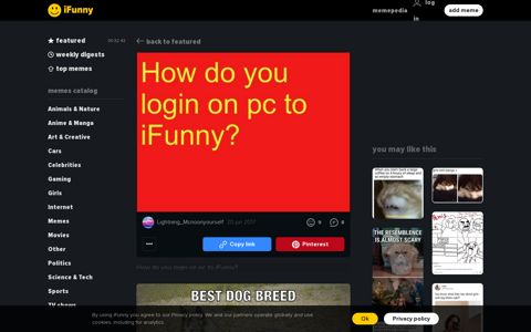 How do you login on pc to iFunny? - iFunny :)