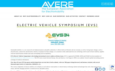 Electric Vehicle Symposium (EVS) – AVERE