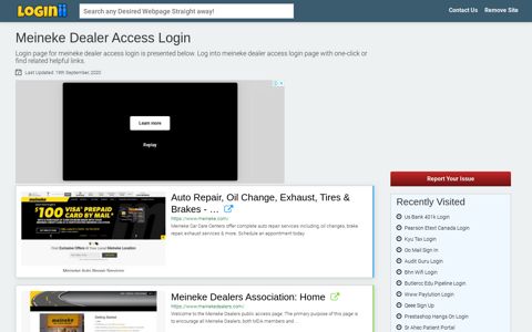 Meineke Dealer Access Login - Loginii.com