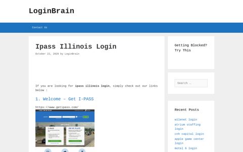 Ipass Illinois - Welcome - Get I-Pass - LoginBrain