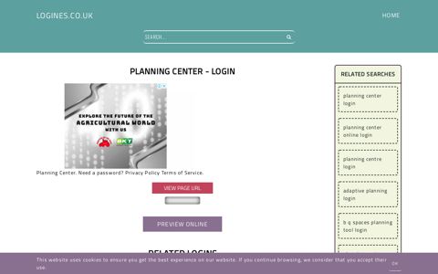 Planning Center - Login - General Information about Login