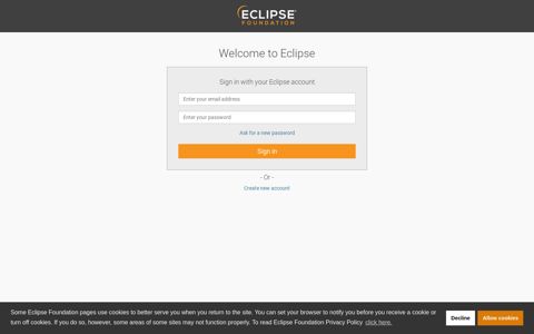 Log in | Eclipse - The Eclipse Foundation open source ...
