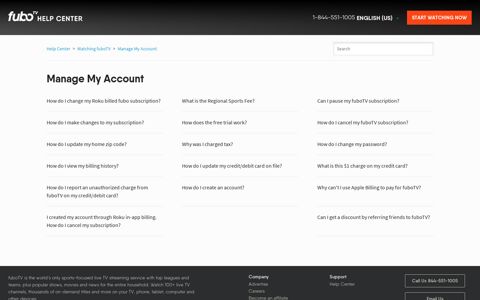 Manage My Account - fuboTV Help Center