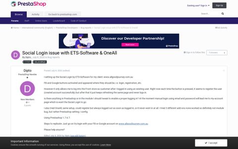 Social Login issue with ETS-Software & OneAll - Bug reports ...