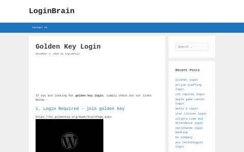 Golden Key - Login Required - Join Golden Key - LoginBrain