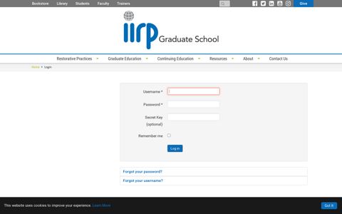Login - IIRP Graduate School - International Institute for ...