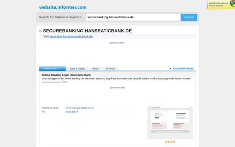 securebanking.hanseaticbank.de at WI. Online Banking Login ...