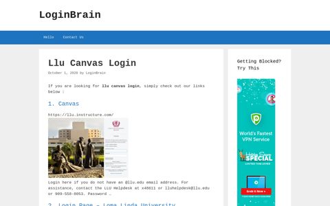 Llu Canvas - Canvas - LoginBrain