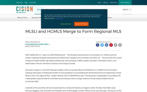 MLSLI and HGMLS Merge to Form Regional MLS