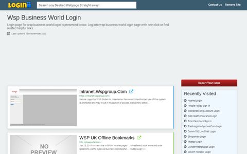 Wsp Business World Login - Loginii.com