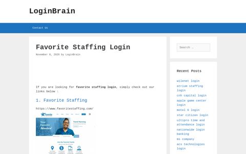 favorite staffing login - LoginBrain