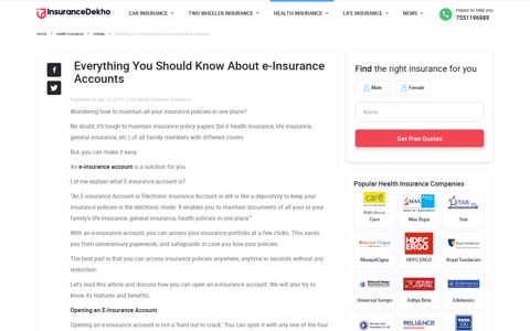 Everything You Should Know About e-Insurance Accounts