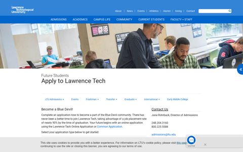 Admissions - Apply to Lawrence Tech