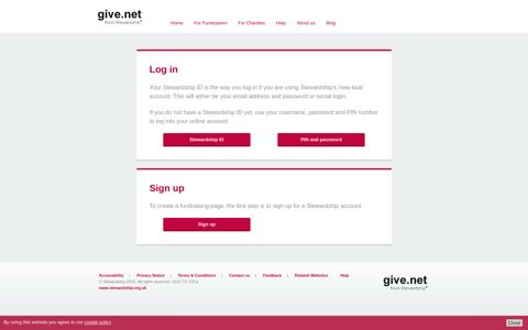 Log in to give.net