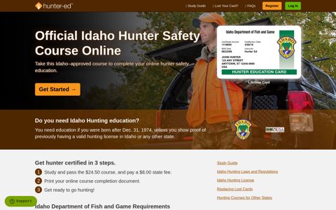 Idaho Online Hunter Safety Course | Hunter-ed.com™