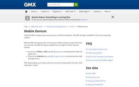 Mobile Devices - GMX Support - GMX Help Center