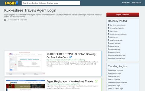 Kukkeshree Travels Agent Login - Loginii.com