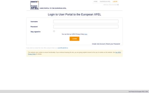 User Portal to the European XFEL :: Login