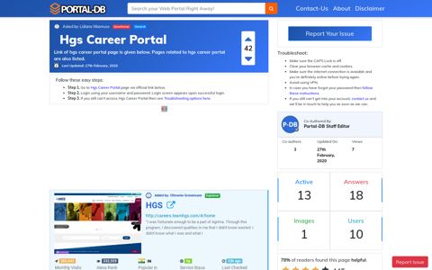 Hgs Career Portal - Portal-DB.live